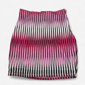 Blanc Clothing Pink Black White Striped Skirt | Open Back | Size M
